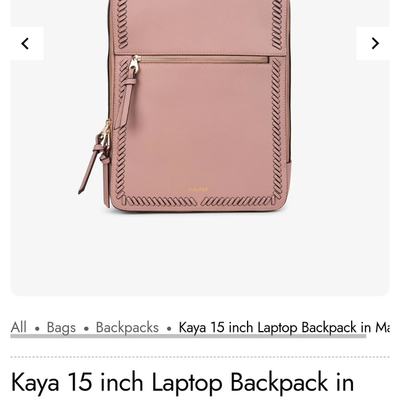 Calpak Handbags - Calpak Mauve Laptop Backpack
